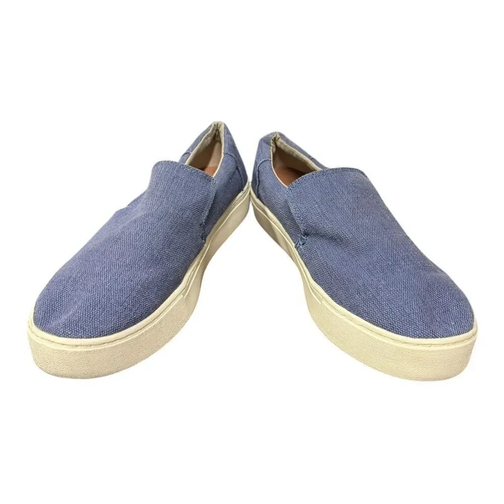 TOMS Lomas Blue Canvas Men's Slip-on Sneakers 11.5